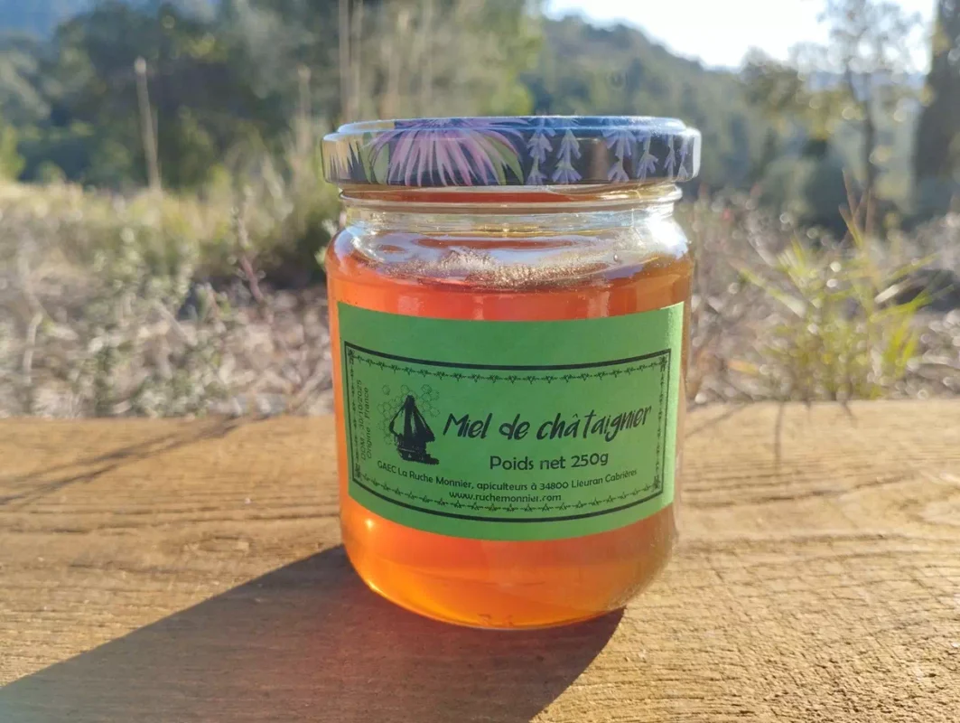 miel de châtaignier 250g la ruche monnier france