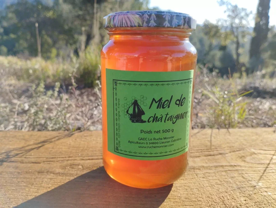 miel de châtaignier 500g la ruche monnier france