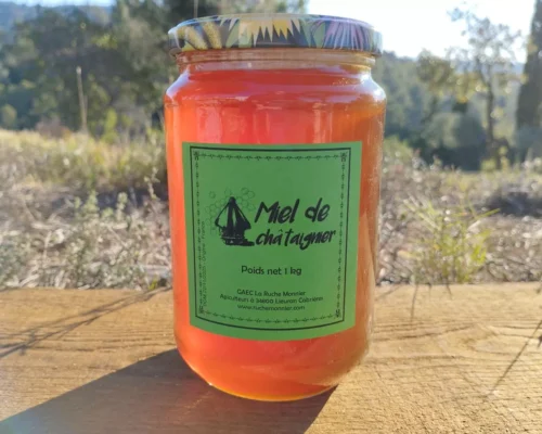 miel de châtaignier 1kg la ruche monnier france