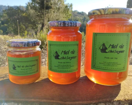 lot de miels de châtaignier la ruche monnier france