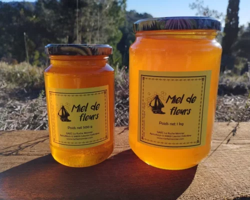 lot de miels de fleurs la ruche monnier france