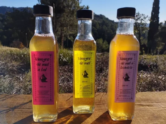 lot de trois vinaigres la ruche monnier france